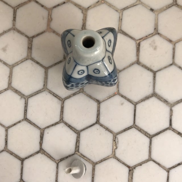 Chinese Blue & White Porcelain Koi Fish Bottle For Sale - Image 4 of 11