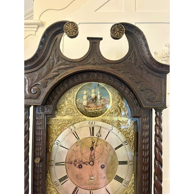 18th Century Oak Longcase Clock, 1780s For Sale - Image 16 of 18