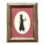 Vintage Silhouette Portrait of Woman in Gold Frame For Sale