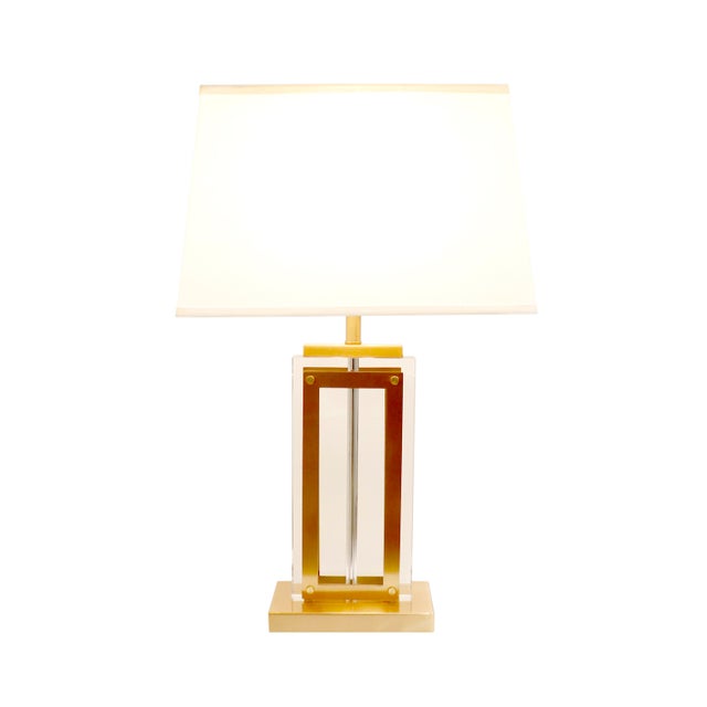 Pasargad Home Astoria Acrylic & Steel Table Lamp For Sale - Image 4 of 8