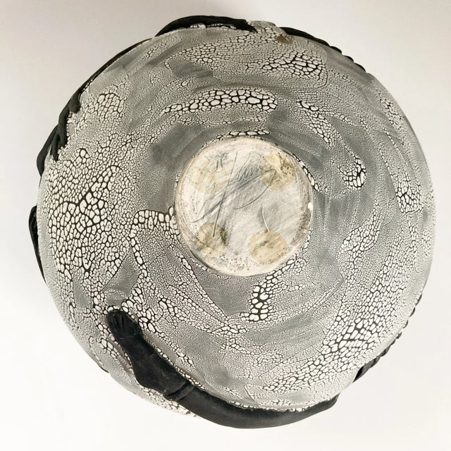 Ceramic 1990s Handmade Jinsong Kim Raku Pottery Vase For Sale - Image 7 of 10