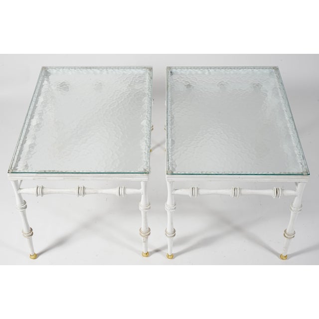 Phyllis Morris Vintage Faux Bamboo Side Tables in the Style of Phyllis Morris For Sale - Image 4 of 7