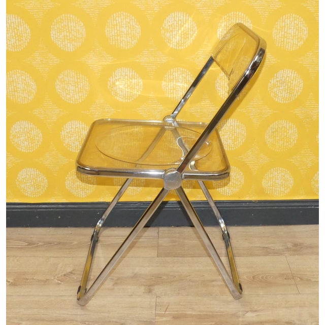 Castelli Plia Folding Chair in Transparent Yellow Plastic by Giancarlo Piretti for Castelli / Anonima Castelli, 1970s For Sale - Image 4 of 11
