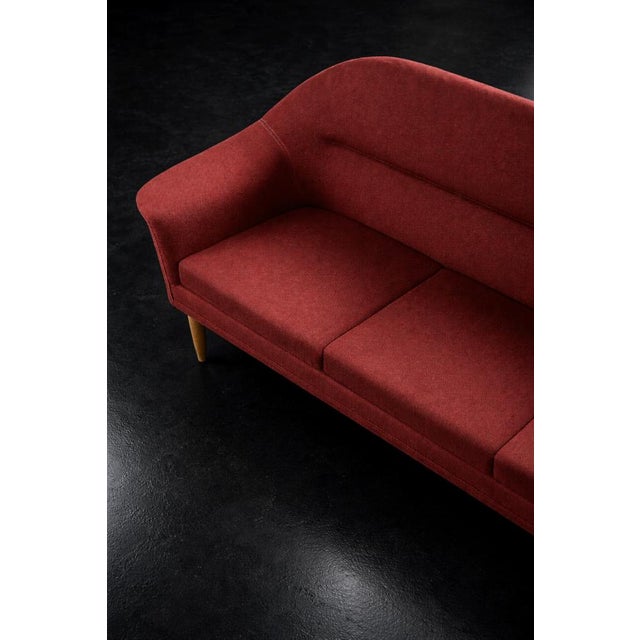 Mid-Century Modern Scandinavian Red 3-Seater Sofa from Bröderna Anderssons, 1950s For Sale - Image 17 of 18