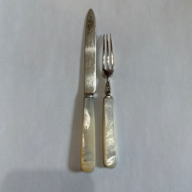 Early 20th Century C W Fletcher 24 Sterling Mop Handle Dessert Set With Box For Sale In Miami - Image 6 of 6