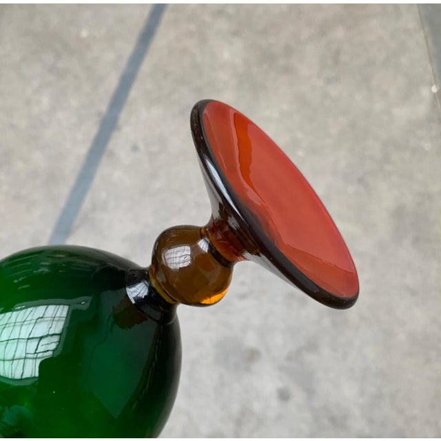 Vintage Italian Ornamental Glass Vase For Sale - Image 9 of 18