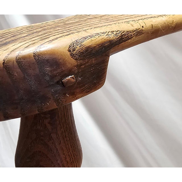 Matched Pair of Antique Eighteenth-Century English Ladderback Rush Seat Chairs For Sale - Image 10 of 10