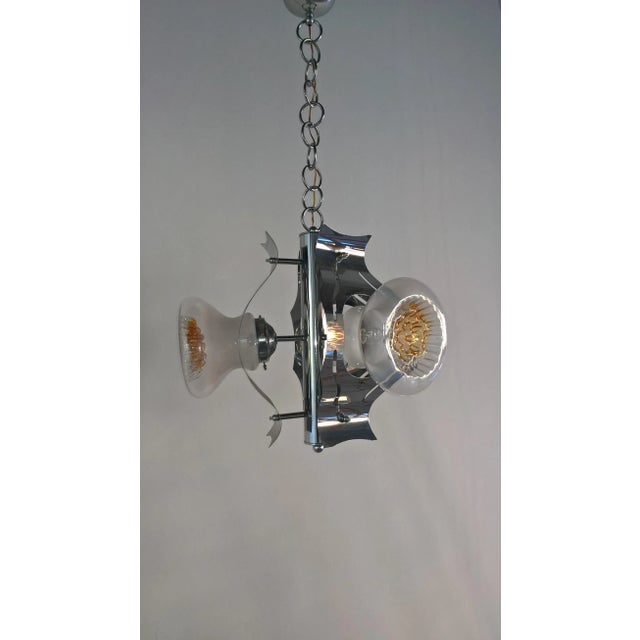 1970s Vintage Chrome Ceiling Lamp from Mazzega For Sale - Image 5 of 5