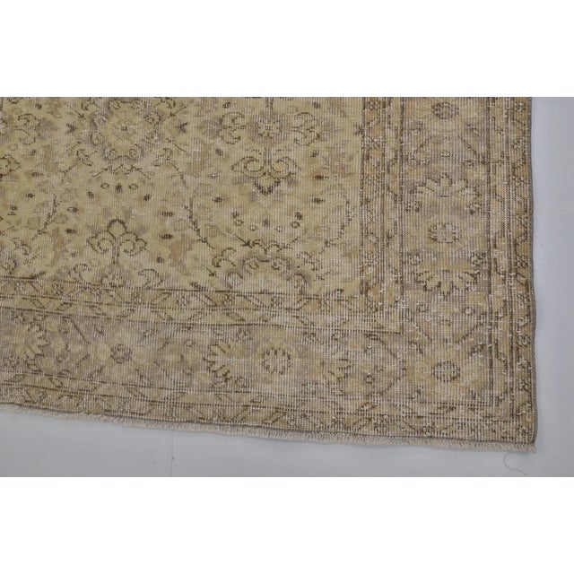 Authentic Vintage Turkish Rug in Muted Tones For Sale In Phoenix - Image 6 of 10
