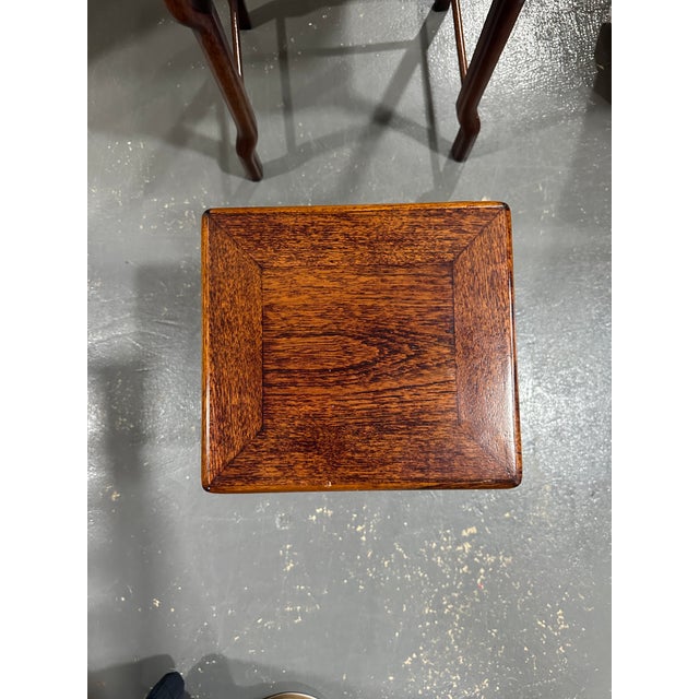 Chinese Antique Hongmu Rosewood Nesting Tables, Set of 4 For Sale - Image 10 of 12