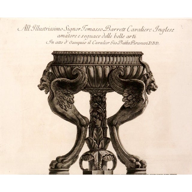 Late 18th Century Giovanni Battista Piranesi Engraving of an Ancient Marble Urn For Sale - Image 5 of 8