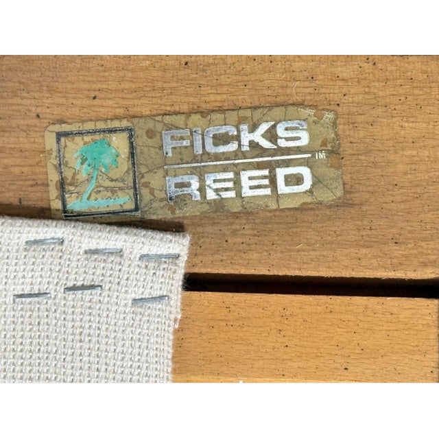 Ficks Reed, Lounge Chairs, Bamboo, Cane, Beige Tweed, Usa, 1950s For Sale - Image 13 of 15