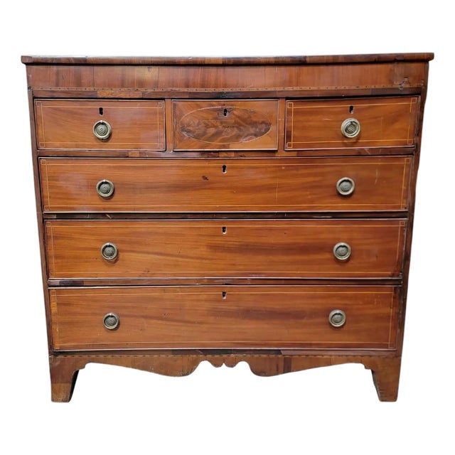 Antique Georgian Mahogany Chest Circa. 1850 For Sale