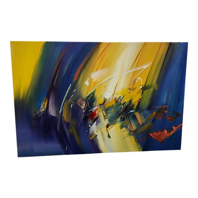 Abstract Painting by Columbian Artist Francisco Silva For Sale