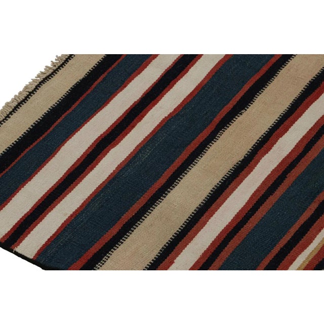 1950s Vintage Afghani Tribal Kilim Runner Rug With Stripes For Sale In New York - Image 6 of 7