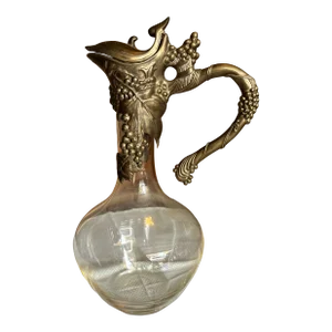 19th Century Antique Art Nouveau Silverplate Claret Wine Decanter