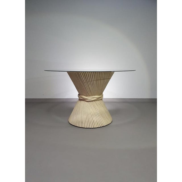 Vintage Sheaf of Wheat Bamboo Dining Table from McGuire, USA For Sale - Image 16 of 16