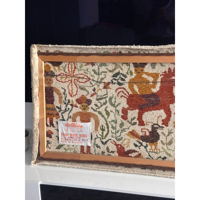 Textile Mid-Century Olga Fisch Wool Tapestry Rug on Frame for Hanging For Sale - Image 7 of 12