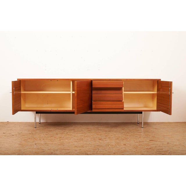M 59 Crockery Cabinet in Tubular Steel & Teak Veneer by Walter Wirz for Wohntip, 1959 For Sale - Image 13 of 18