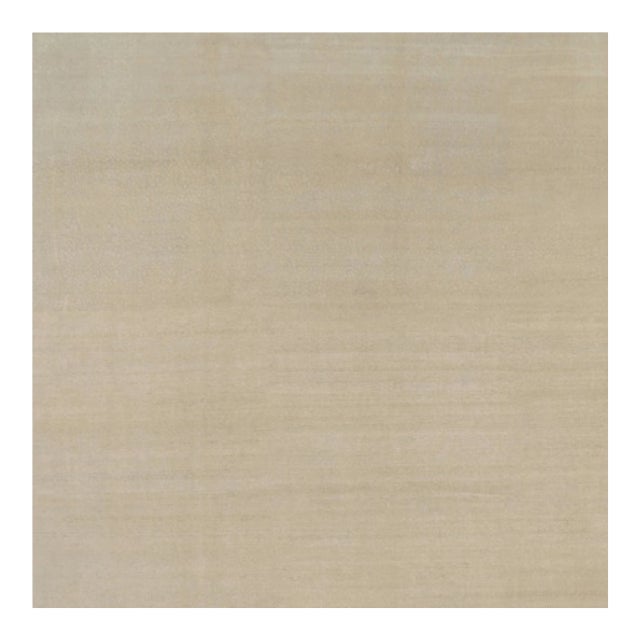 Rug & Kilim’s Oversized Contemporary Textural Solid Rug in Beige Tones - 11x11 For Sale