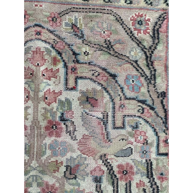 Nice 20th century Pakistani rug with beautiful floral design and nice colours with a white field, pink , blue , orange and...