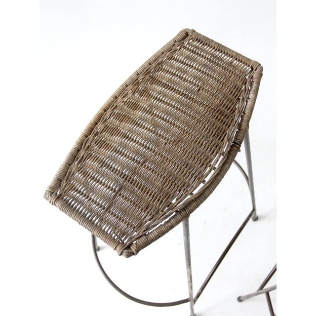 Arthur Umanoff Style Bar Stools Pair For Sale - Image 10 of 11