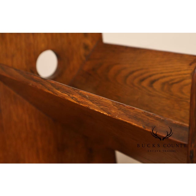Early 20th Century Antique Arts And Crafts Book Trough Magazine Stand For Sale - Image 5 of 18