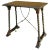 Carved Italian Walnut & Wrought Iron Sorrento Trestle Table by Randy Esada For Sale