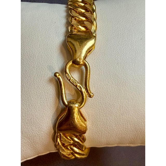 2000 - 2009 Link 24 Karat Pure Yellow Gold Solid Bracelet, 73 Gm, Unisex , 8 Inch For Sale - Image 5 of 12