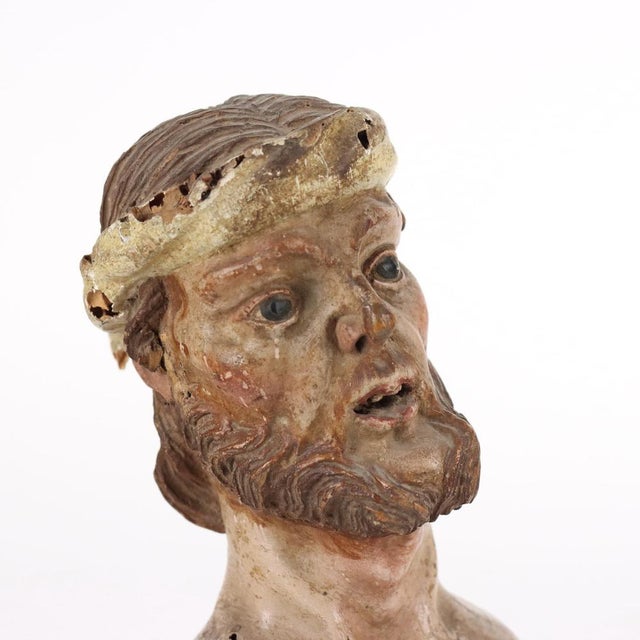 Wooden Bust, Italy, 17th Century For Sale - Image 3 of 7