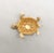 Mid-Century Modern Vintage 1960s Signed DeNicola Goldtone Faux-Topaz Turtle Brooch For Sale - Image 3 of 6
