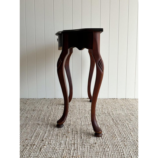 Vintage Mahogany Demi-Lune Entryway Table For Sale - Image 13 of 15