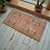 Terracotta Olive Green Small Oushak Rug Vintage Hand Knotted Turkish Mat 1x3 Welcome this exquisite piece of Anatolian...