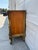 Vintage French Provincial Revival Parquetry Bedside Cabinet Nightstand Chest With Carved Details For Sale - Image 4 of 12