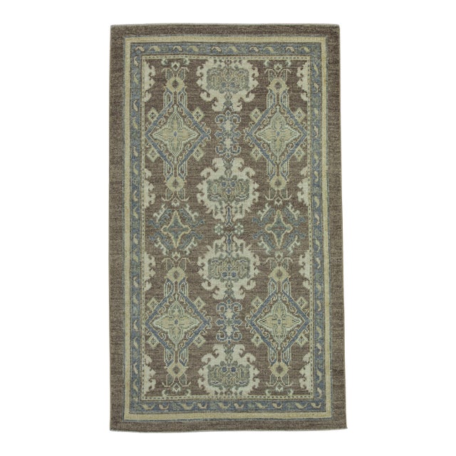 Turkish Oushak Rug 4' x 6'10" #19244 For Sale