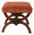 Carved Walnut Curule-Form Stool, French, Circa 1830 For Sale
