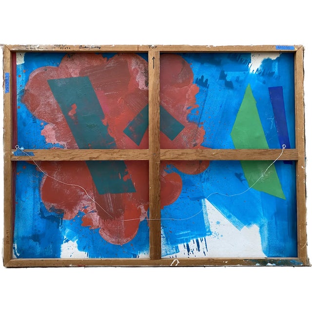 1960s Strange Vista by Erle Loran, 1961 Mid-Century Modern Abstract Oil Painting, Kelly Wearstler Curated For Sale - Image 5 of 11
