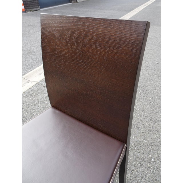 Modern Italian Chairs with Leather Seats by Cecotti F., 1990s, Set of 4 For Sale - Image 12 of 18