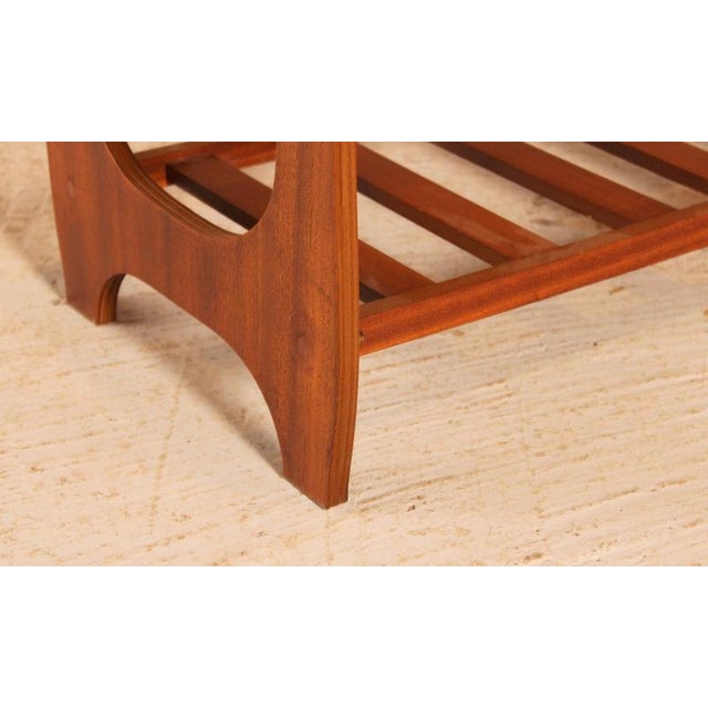 1960s Mid-Century Modern Mahogany Coffee Table with Magazine Rack, 1960s For Sale - Image 5 of 7