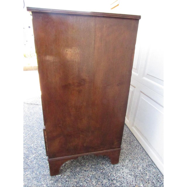 English Country Home Antique English Oak Chest of Drawers For Sale - Image 4 of 18
