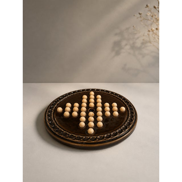 A classic of Scandinavian design a sublime game of Solitaire in ceramic designed by the renowned Danish artist Bjorn...