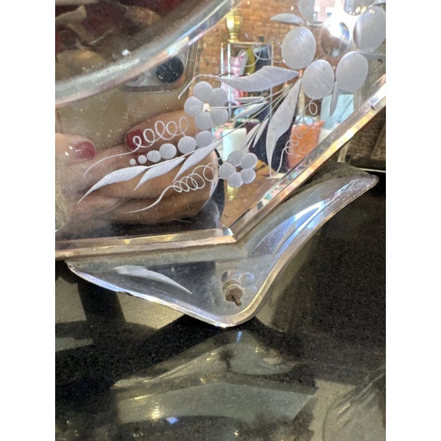 Glass French Bridal Wreath in Venetian Frame For Sale - Image 7 of 8