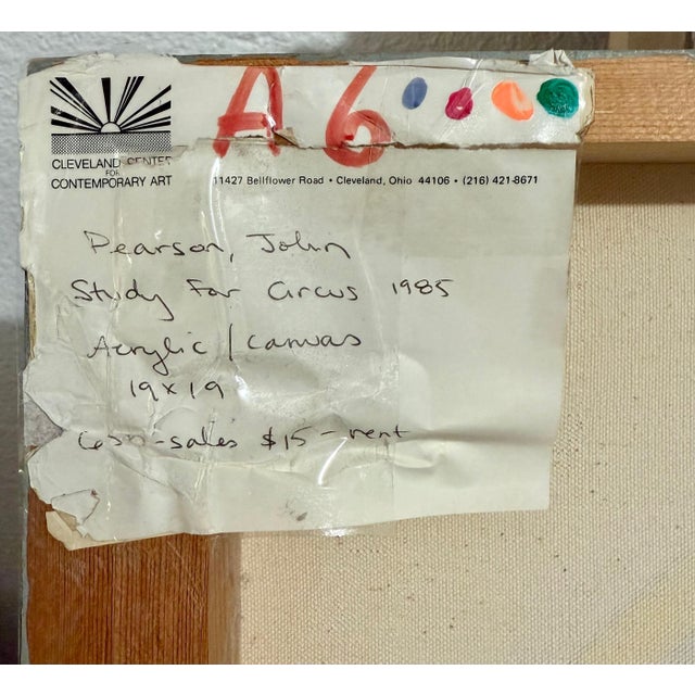 John Pearson, Op Art Hard Edged Abstract Geometric Mod Painting John Pearson, 1985 For Sale - Image 4 of 15