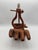 Sculptural Hand-Carved Wooden Wine Bottle Holder, 1950s For Sale - Image 3 of 9
