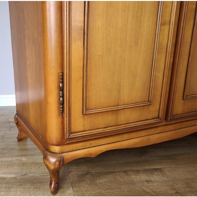 Brown Vintage French Louis XVI Style Wardrobe For Sale - Image 8 of 13