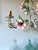 French Pink Lily Floral Tole 8-Light Chandelier attributed to Maison Chaumette, 1960s For Sale - Image 11 of 18