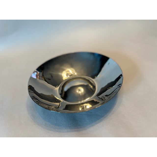 1990s Vintage Michael Aram Africa Collection Stainless Steel Bowl For Sale - Image 5 of 5