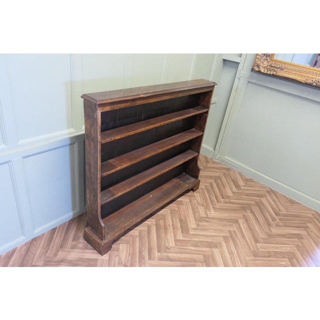 Wood Carved Elm Open Bookcase For Sale - Image 7 of 8