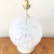 Exceptional postmodern Italian Murano glass table lamp. Features a large spherical white and transparent body. 4 settings:...