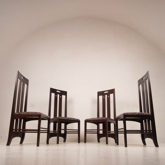 Ash Wood Ingram Low Chairs by Charles Rennie Mackintosh for Cassina, 1980, Set of 4 For Sale - Image 9 of 18